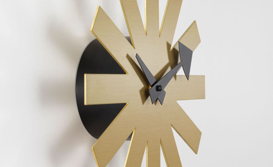 george nelson asterisk clock brass – thumbnail image #6