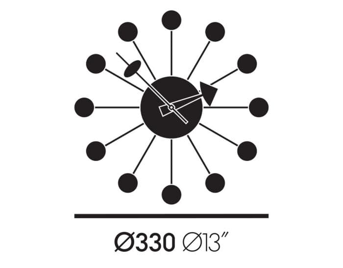 george nelson ball clock in multicolor – thumbnail image #9