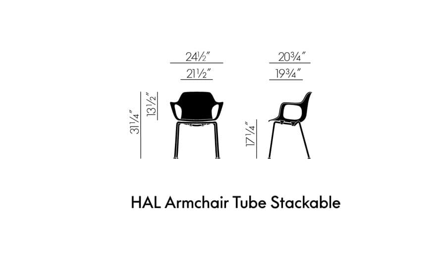 hal armchair tube stackable – thumbnail image #5