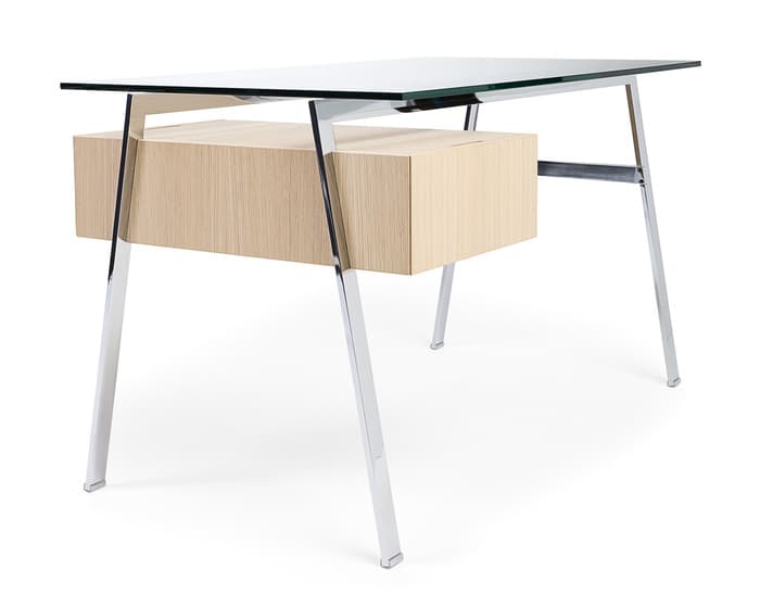 homework 1 desk with glass top – thumbnail image #1