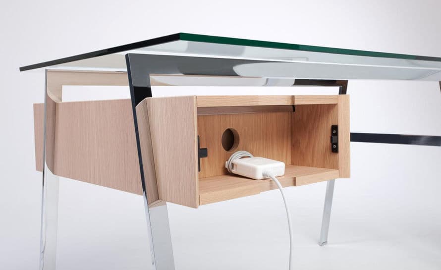 homework 1 desk with glass top – thumbnail image #6