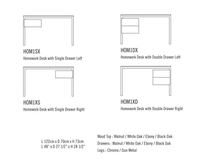 homework desk 1 with wood top – thumbnail image #6