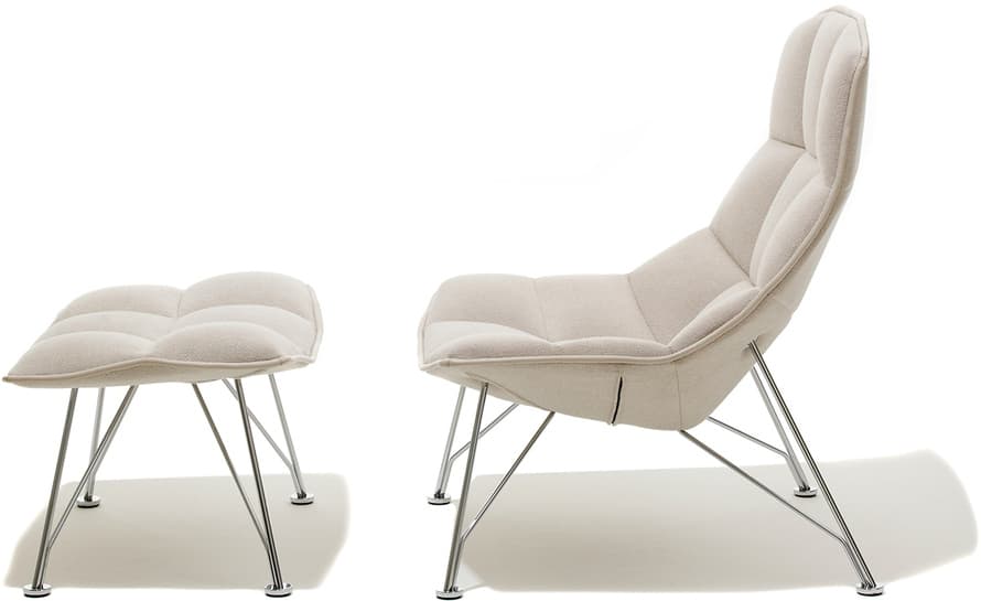 jehs+laub wire lounge chair & ottoman – thumbnail image #2