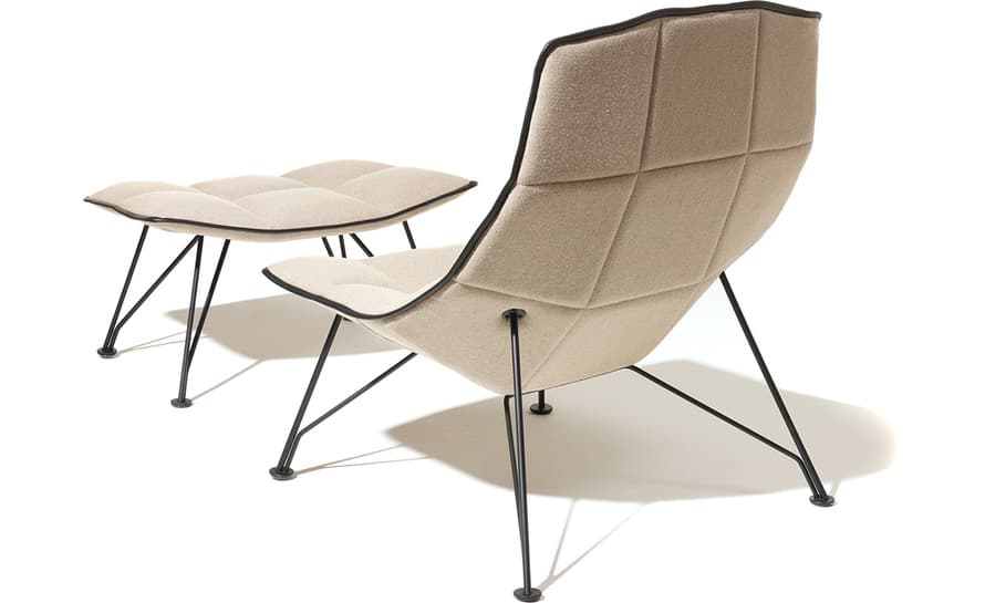jehs+laub wire lounge chair & ottoman – thumbnail image #3