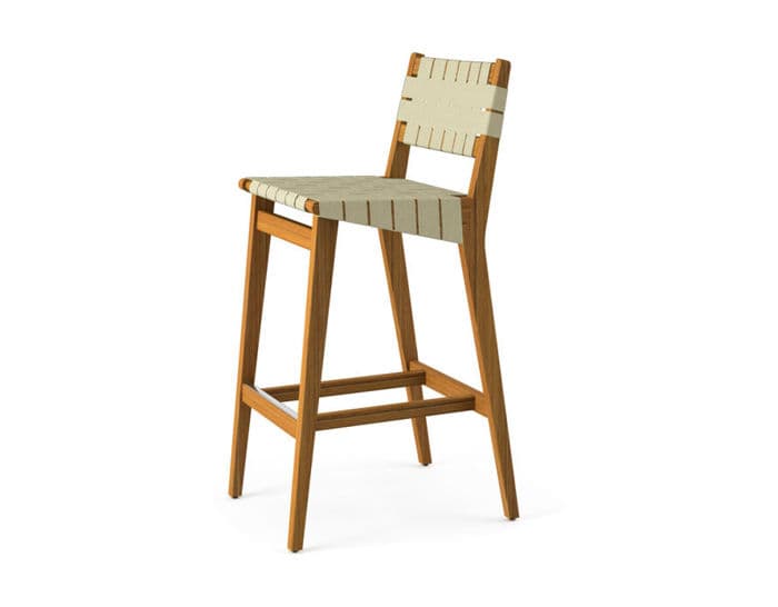 risom outdoor stool with webbed back – thumbnail image #2