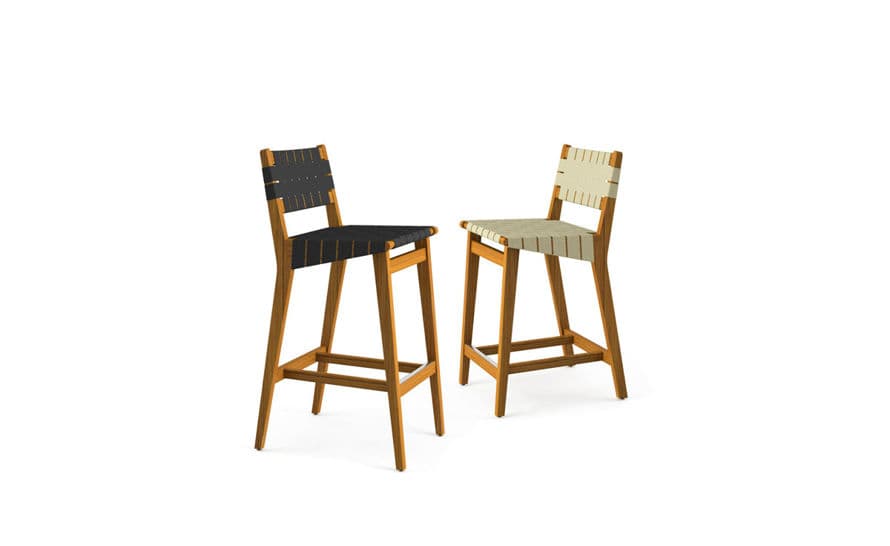 risom outdoor stool with webbed back – thumbnail image #3