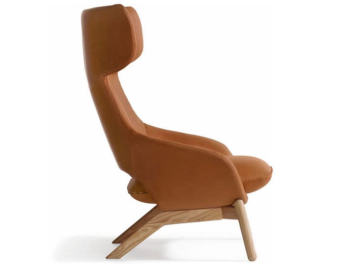 kalm wood base lounge chair – thumbnail image #1