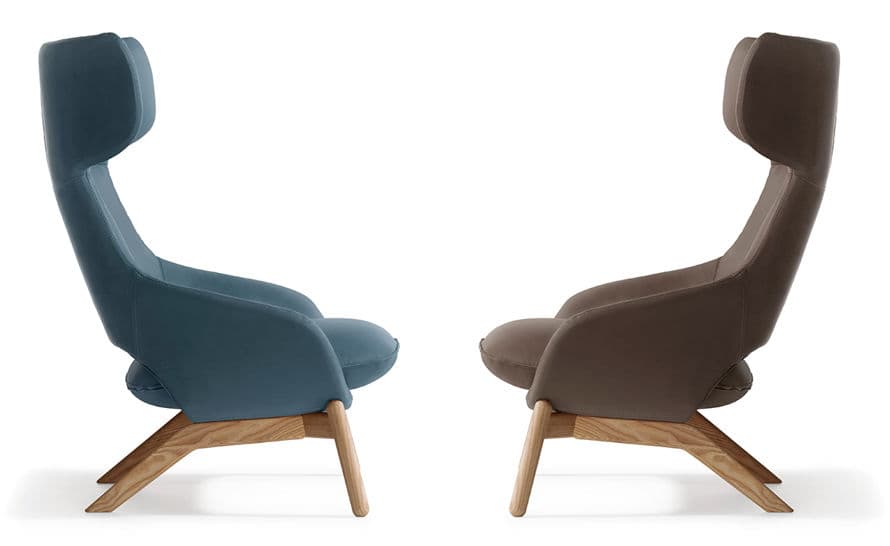 kalm wood base lounge chair – thumbnail image #2