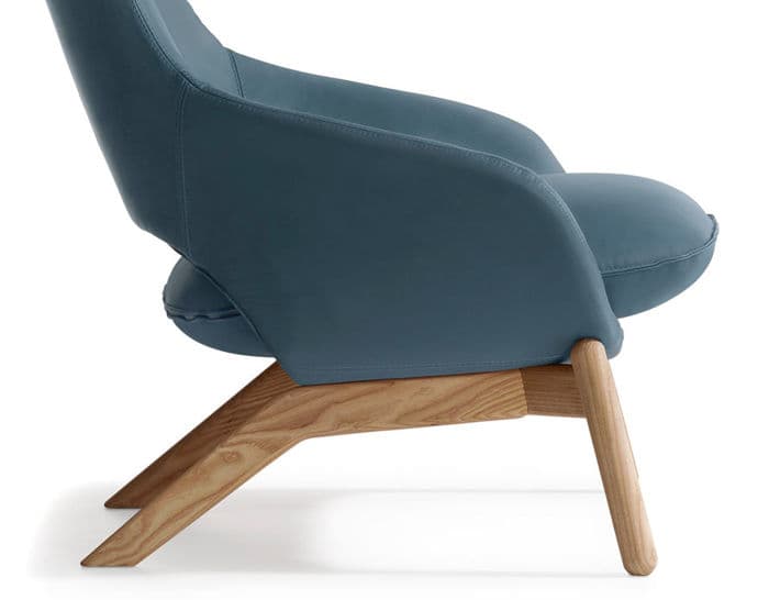kalm wood base lounge chair – thumbnail image #3