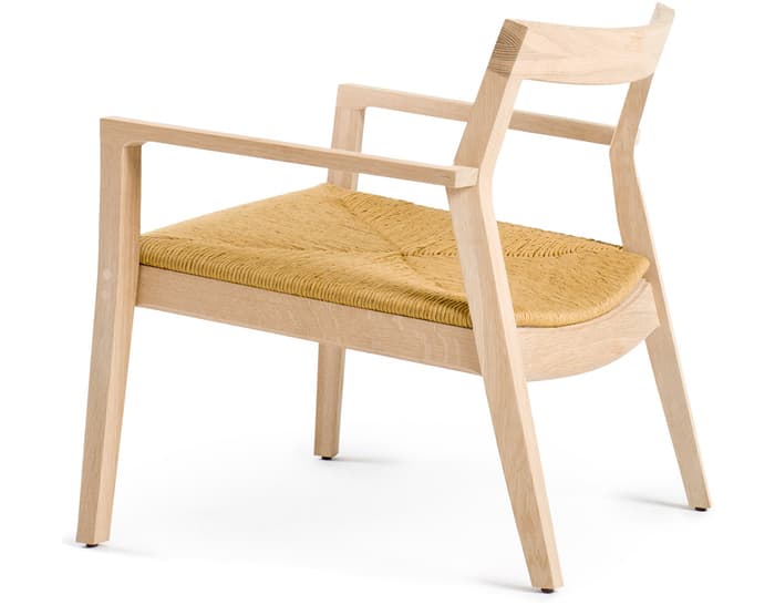 krusin lounge arm chair with woven seat – thumbnail image #2