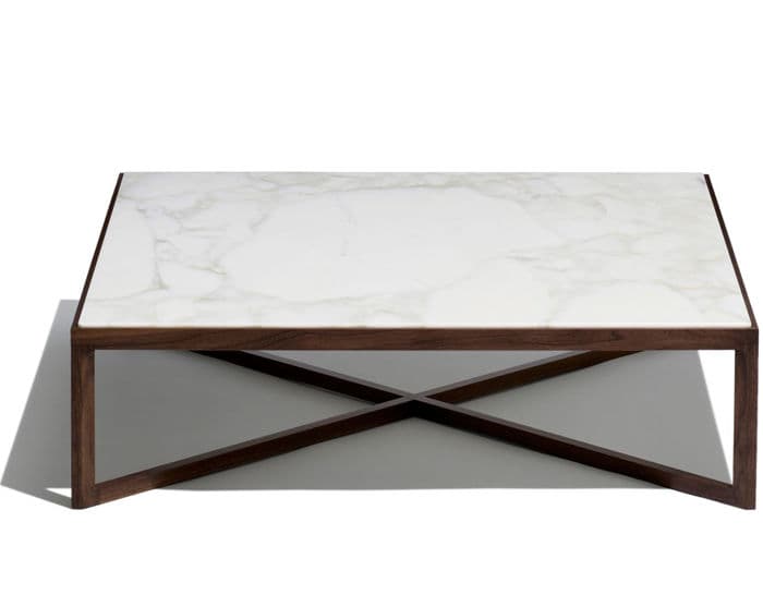 krusin square coffee table with walnut frame – thumbnail image #3