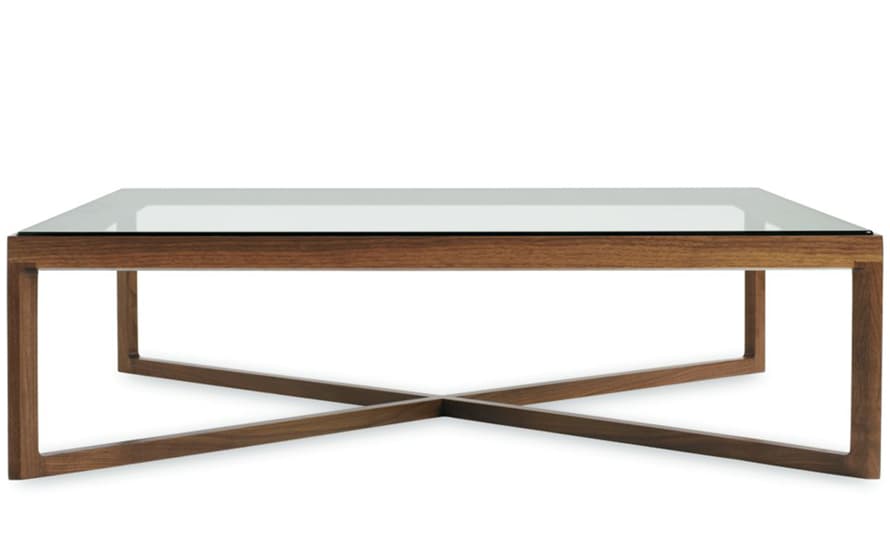 krusin square coffee table with walnut frame – thumbnail image #1