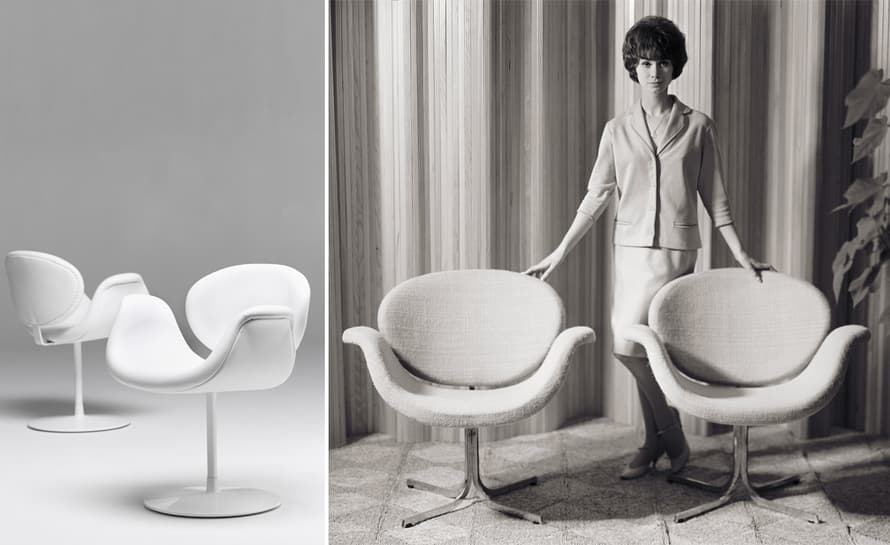 pierre paulin little tulip chair with disc base – thumbnail image #5