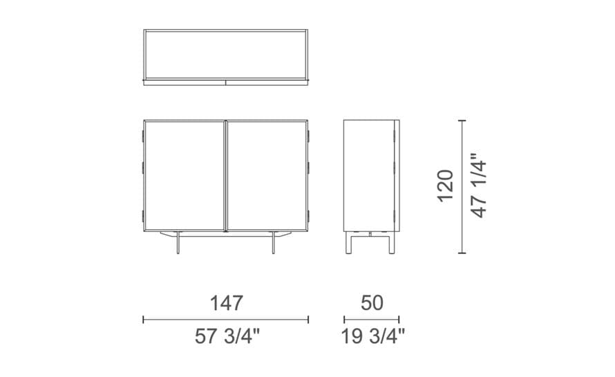 lochness sideboard with 2 leaf doors – thumbnail image #6
