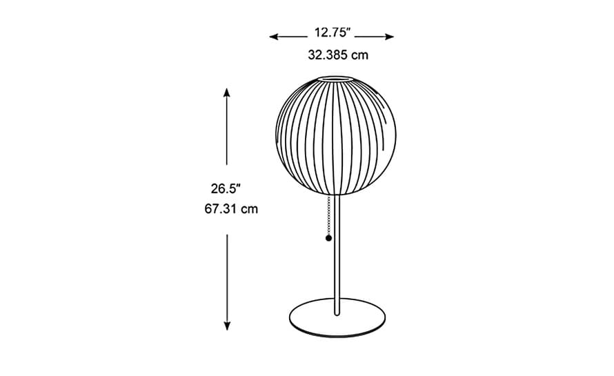 nelson ball lotus table lamp – thumbnail image #4