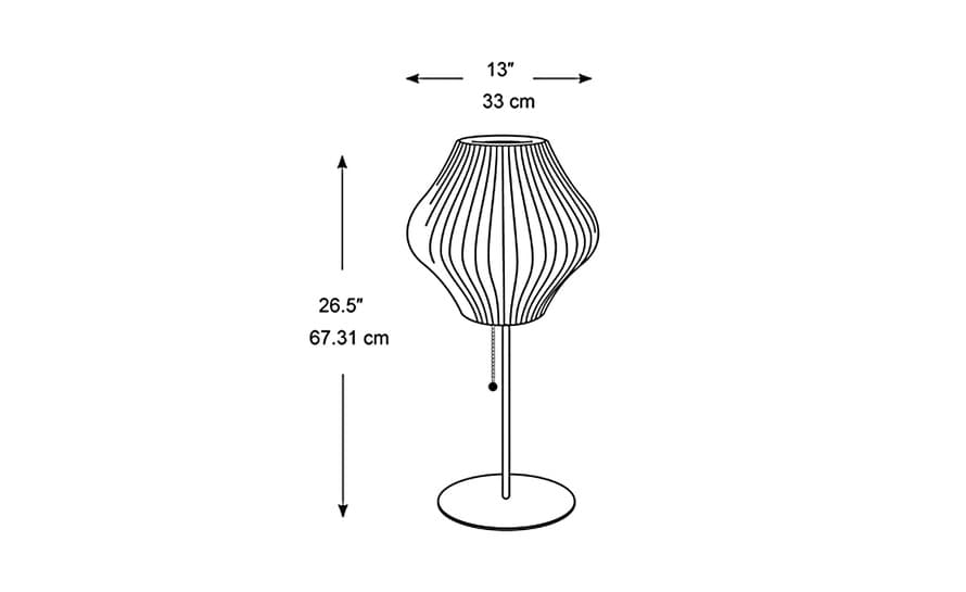 nelson lotus table lamp pear – thumbnail image #4