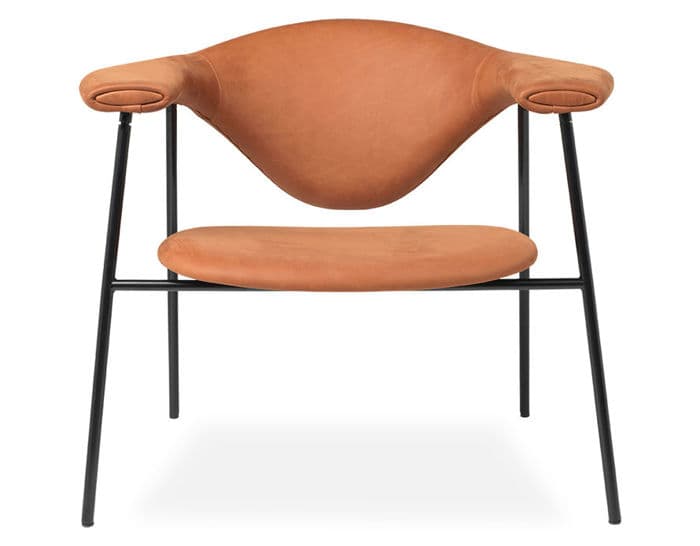 masculo lounge chair with 4 leg base – thumbnail image #1