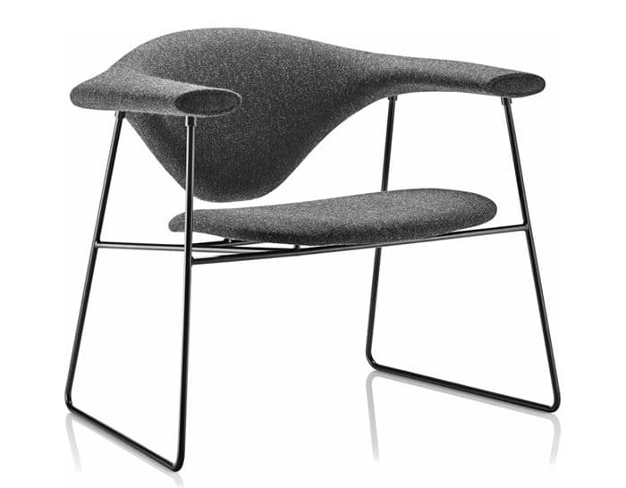 masculo lounge chair with sled base – thumbnail image #1