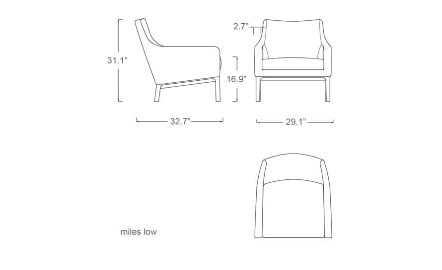 miles low lounge chair – thumbnail image #7