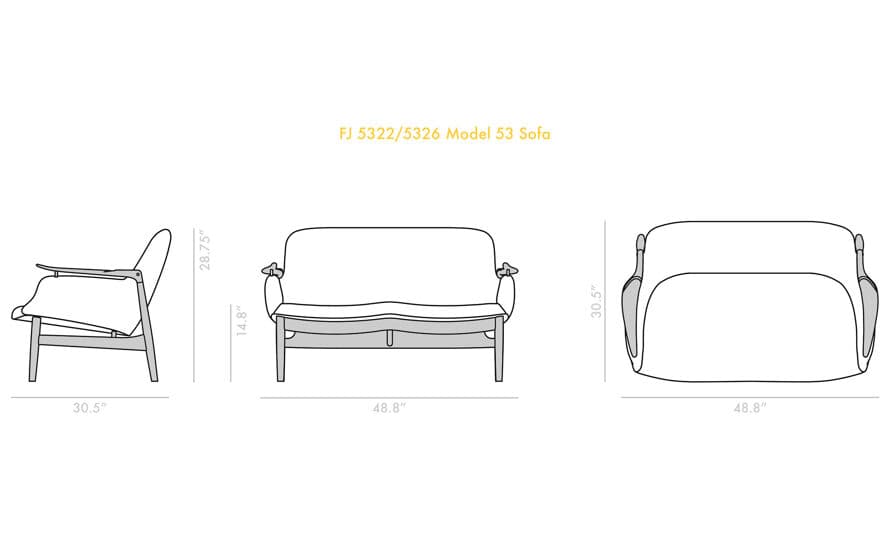 Model 53 Sofa without Cushion – thumbnail image #15