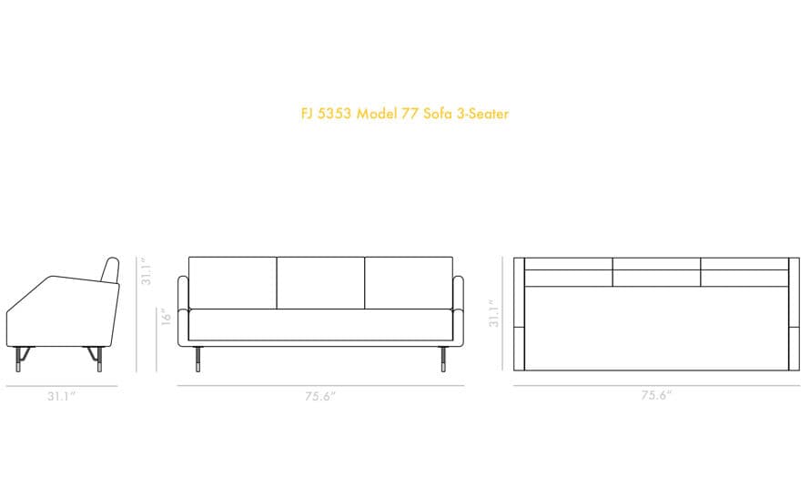 Model 77 Sofa 3 Seater – thumbnail image #13