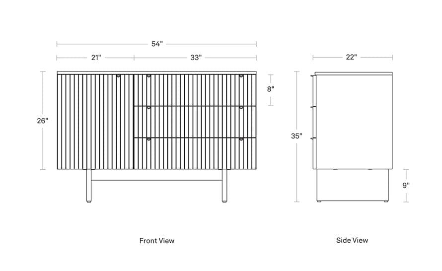 Murmur 1 Door / 3 Drawer Credenza – thumbnail image #11