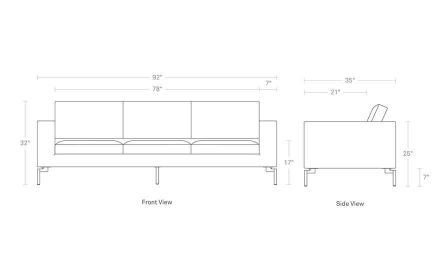new standard 92" sofa – thumbnail image #8