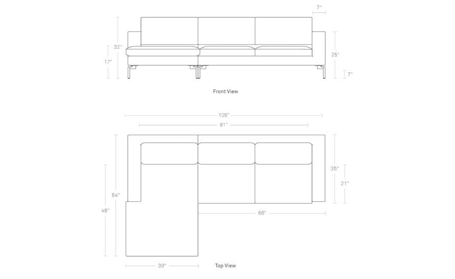 new standard sofa with chaise – thumbnail image #7