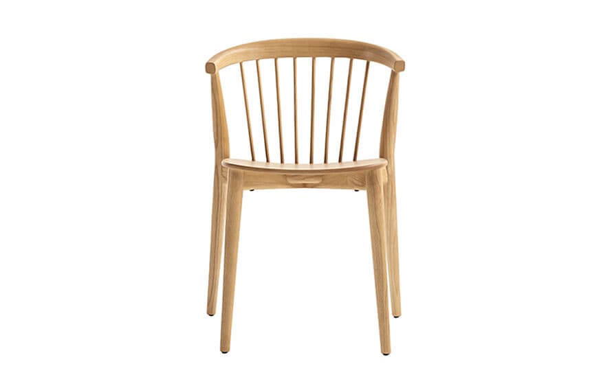 newood chair with wood seat – thumbnail image #1