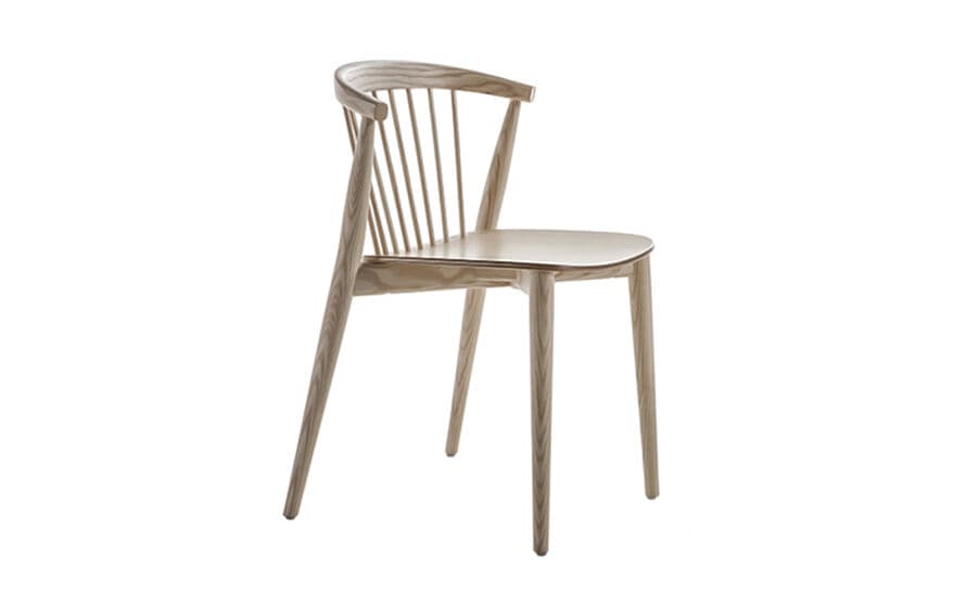 newood chair with wood seat – thumbnail image #2