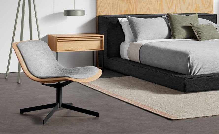 nonesuch swivel upholstered lounge chair – thumbnail image #7