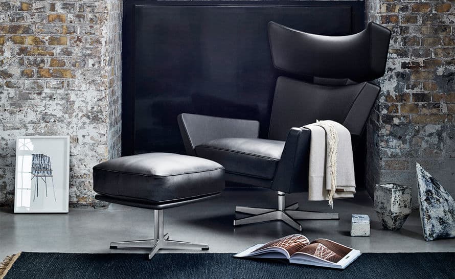 arne jacobsen oksen lounge chair & ottoman – thumbnail image #2
