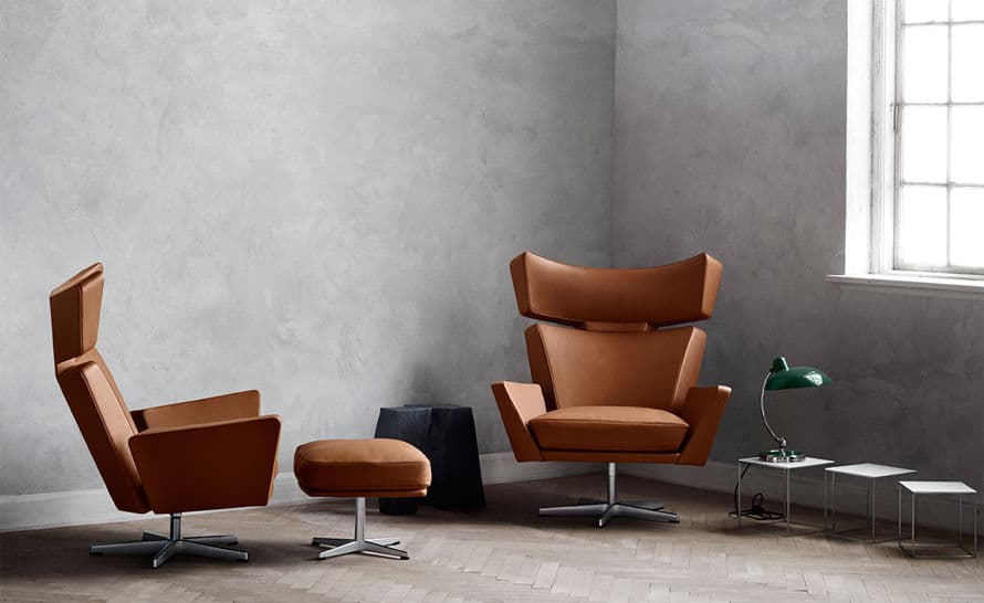arne jacobsen oksen lounge chair & ottoman – thumbnail image #3