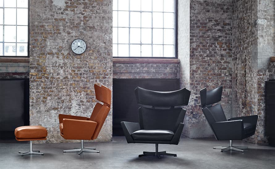 arne jacobsen oksen lounge chair & ottoman – thumbnail image #4