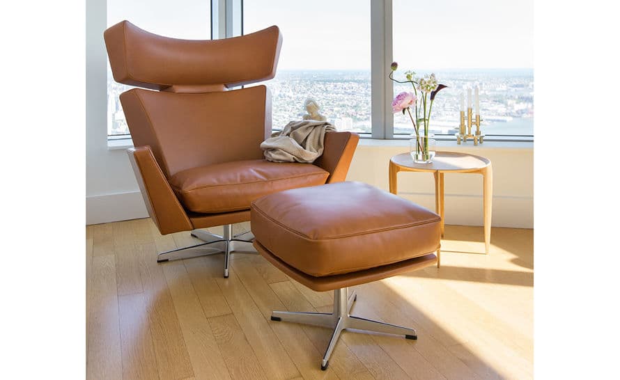 arne jacobsen oksen lounge chair & ottoman – thumbnail image #5