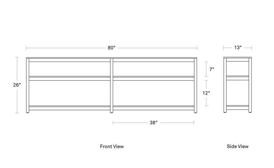 open plan long and low bookcase – thumbnail image #11