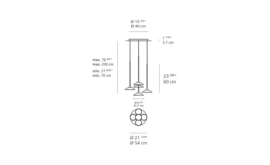 orsa five light chandelier – thumbnail image #8