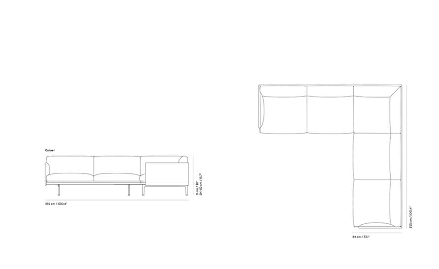 outline corner sofa – thumbnail image #17