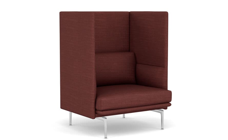 outline highback sofa 1 seater – thumbnail image #3