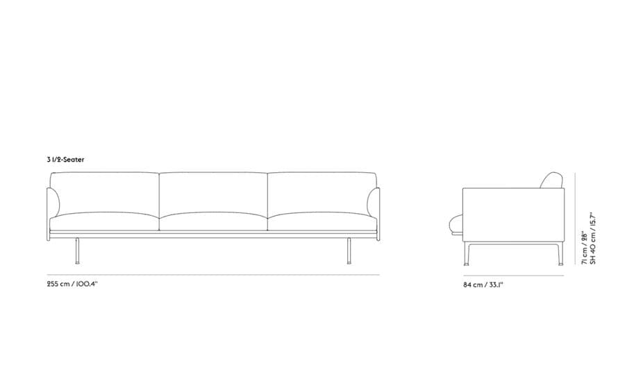 outline sofa 3.5 seater – thumbnail image #20