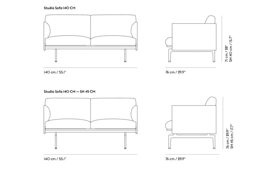 outline studio 55" sofa – thumbnail image #22