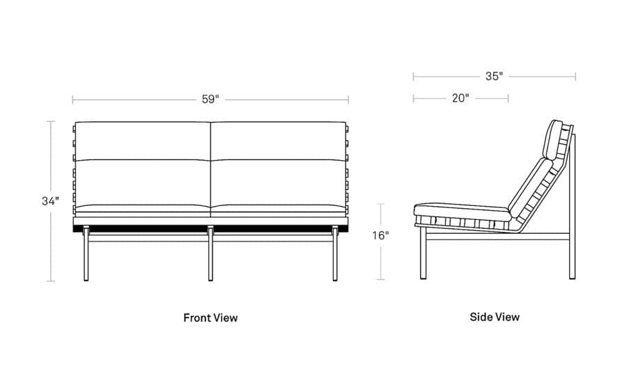 perch outdoor 2 seat sofa – thumbnail image #11