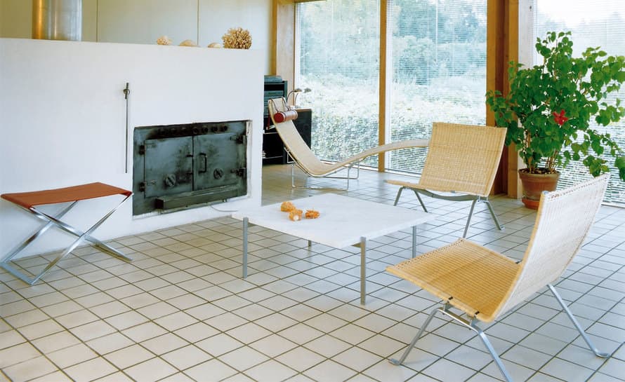 poul kjaerholm pk22 easy chair in wicker – thumbnail image #2