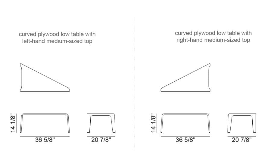ply curved plywood low table – thumbnail image #3