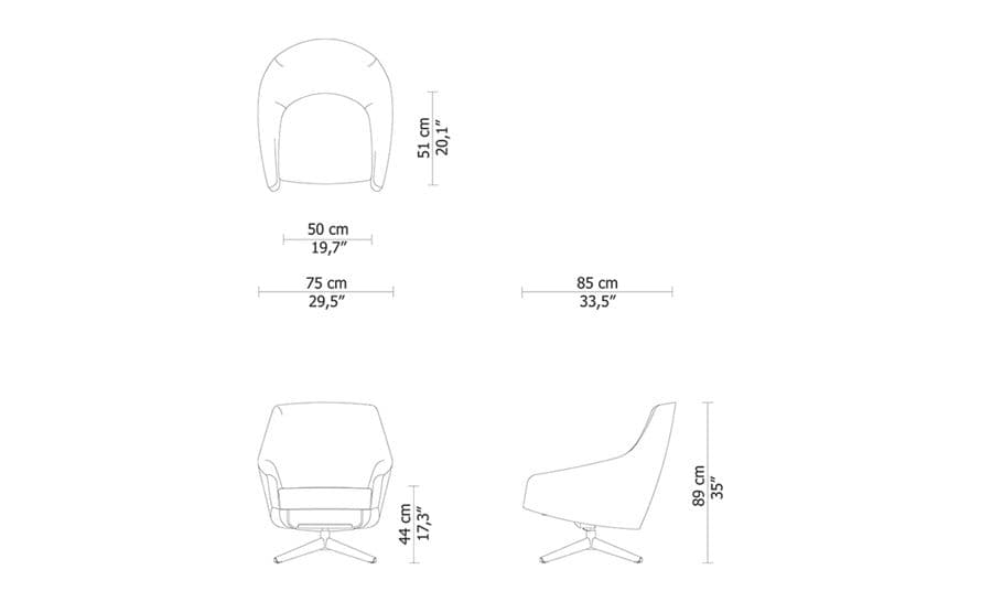 puk low lounge chair – thumbnail image #6