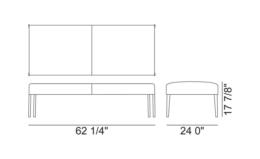 saari two seat bench – thumbnail image #2