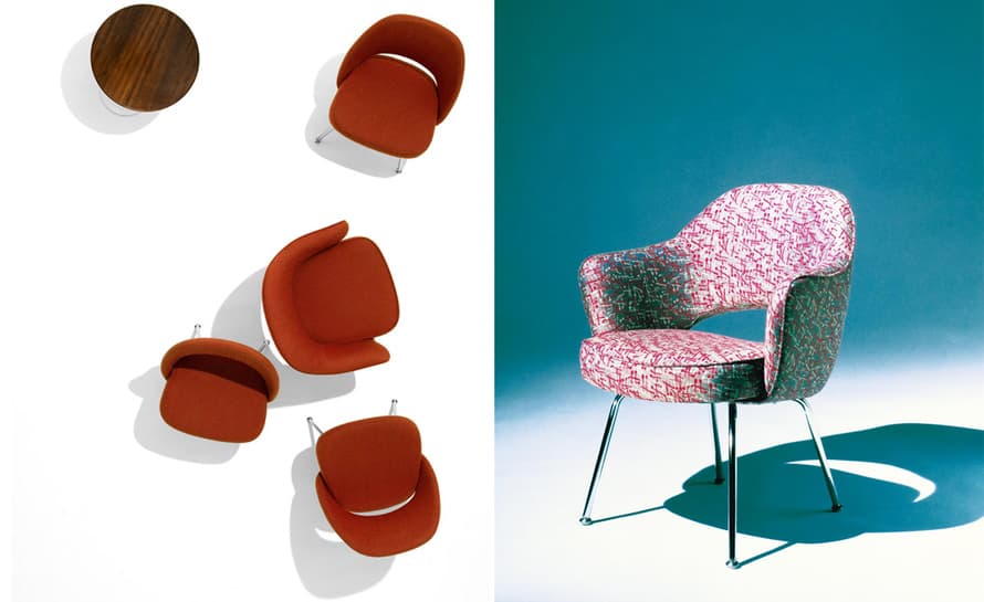 saarinen executive arm chair with metal legs – thumbnail image #3
