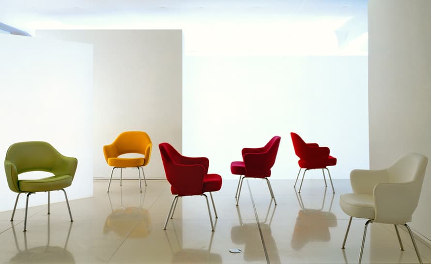 saarinen executive arm chair with metal legs – thumbnail image #4