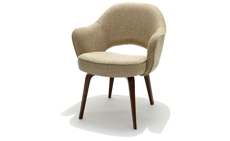 saarinen executive arm chair with wood legs – thumbnail image #2