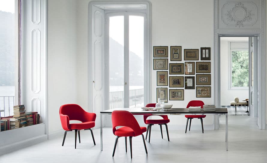 saarinen executive arm chair with wood legs – thumbnail image #7